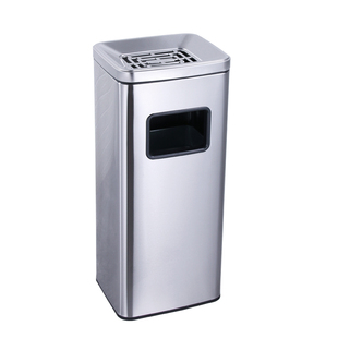 不锈钢酒店大堂垃圾桶烟蒂柱灭烟桶带烟灰缸室外吸烟区电梯口立式