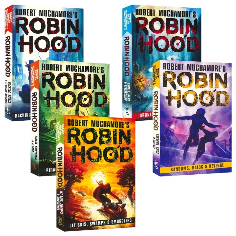 Robin Hood Series 罗宾汉现代冒险系列1-5册 侠盗传说+黑科技 青少年英语章节小说 英文原版进口儿童图书
