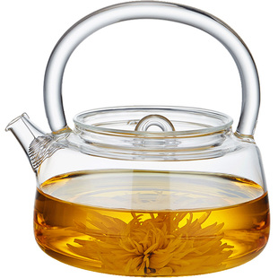 玻璃茶壶耐高温加厚单壶新款电陶炉烧水壶提梁壶家用大泡茶壶茶具