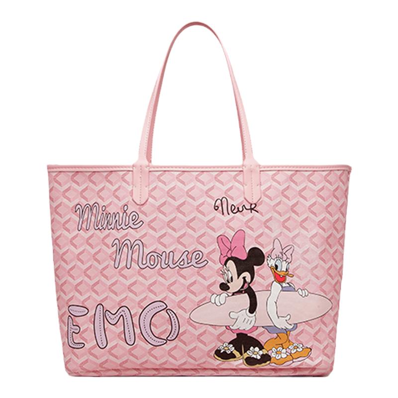 EMO LOVE狗牙涂鸦托特包单肩包大容量设计款菜篮子女包韩国购物袋