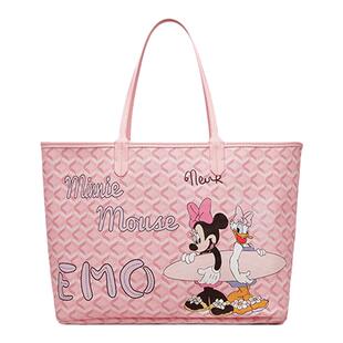 EMO LOVE狗牙涂鸦托特包单肩包大容量设计款菜篮子女包韩国购物袋