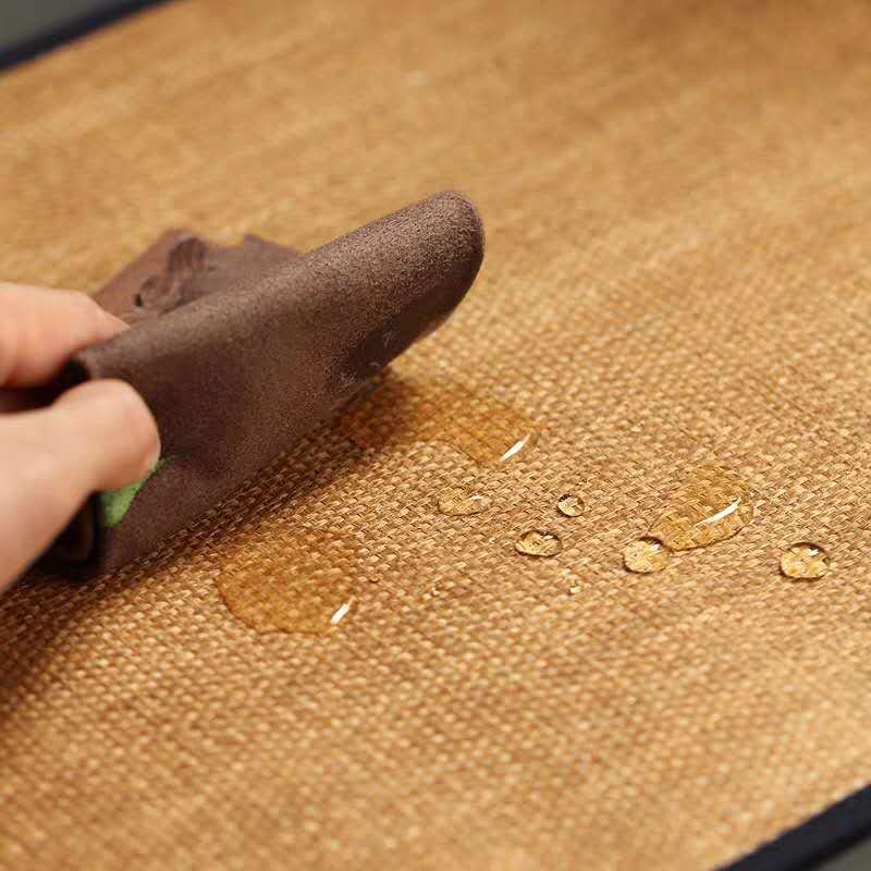 批发草编日式茶席手工编织茶桌茶道垫旗禅意茶具布泡茶配件家用