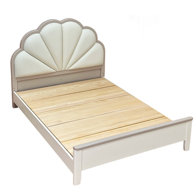 纯实木粉色奶油风儿童床