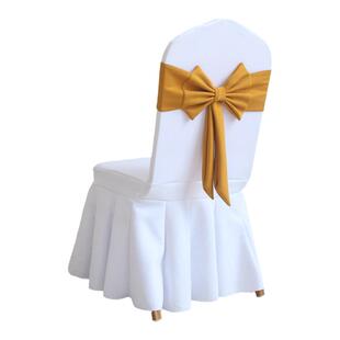 宴会弹力椅套免系蝴蝶结椅背花装饰婚庆婚礼酒店贵宾凳子绑带装饰