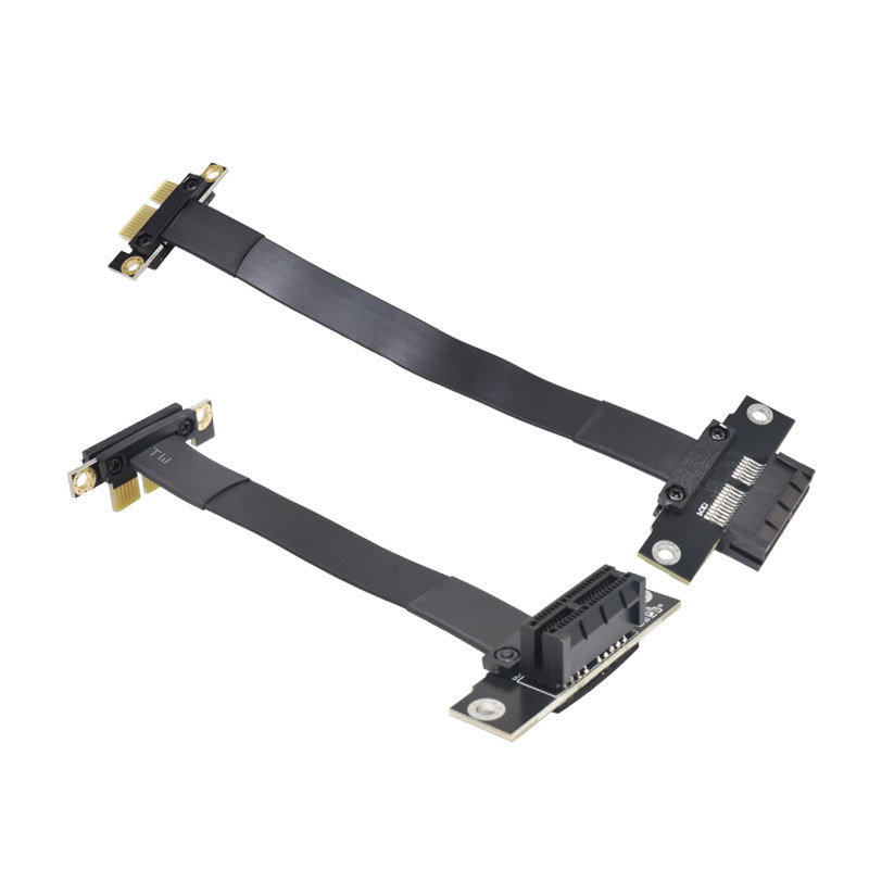 PCI-E延长线x1转x1插槽台式机无线网卡声卡连接线解决显卡挡接口