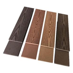 塑木板庭院薄板装饰围栏墙板栅栏板实心木纹花箱板户外椅凳条防水