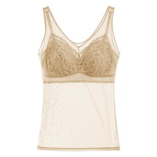 背心女美背带胸垫一体网纱免穿文胸内衣大码无痕收腹爆款吊带新品