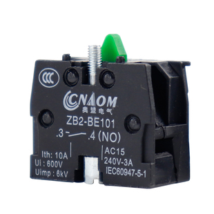自复位按钮开关触点开关 辅助开关 按钮配件 常开点 ZB2-BE101C