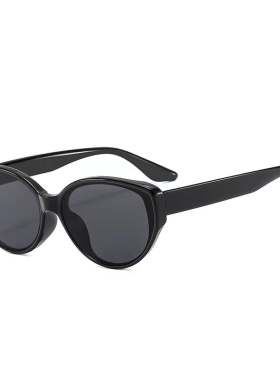 欧美风白色猫眼墨镜女夏防晒高级感ins网红辣妹街拍小框太阳眼镜