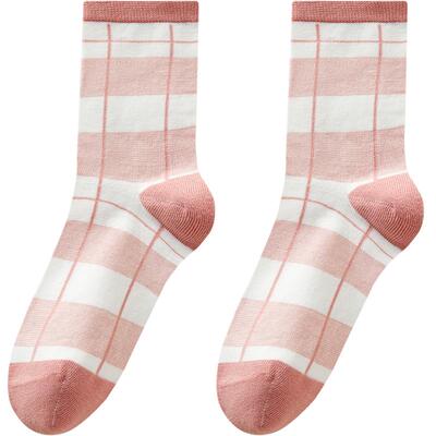 恒源祥无骨袜子女纯棉抗菌中筒袜