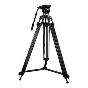 捷洋JY0606单反相机支架三脚架液压阻尼云台适用于佳能户外通配稳定器1.85米微单专业摄影摄像机75碗口三角架