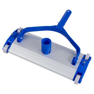 游泳池吸污头带毛刷吸池头配件鱼池清洁设备水下吸尘器铝制吸污盘