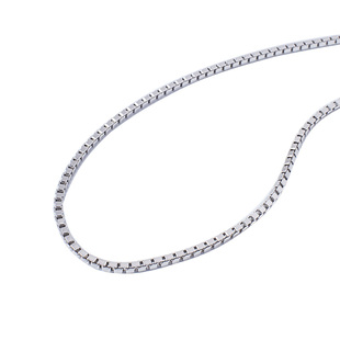 S925纯银素链裸链银链子无吊坠颈链锁骨链女挂绳毛衣链男潮盒子链