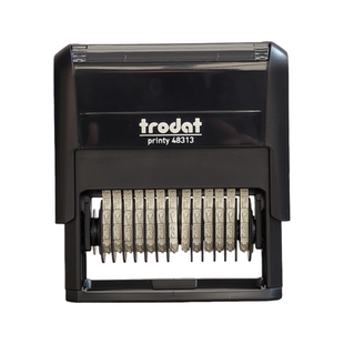 数字印章48313拨号转轮打码机13位数0-9可调节生产日期编号批号序列号打码印章44x3.8mm翻转回墨