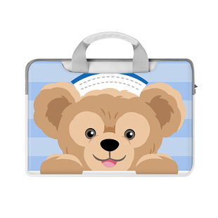 捷迅朗卡通可爱手提斜跨电脑包轻便单肩适用于苹果mac13.3联想小新pro16笔记本华为荣耀防水时尚内胆包15.6