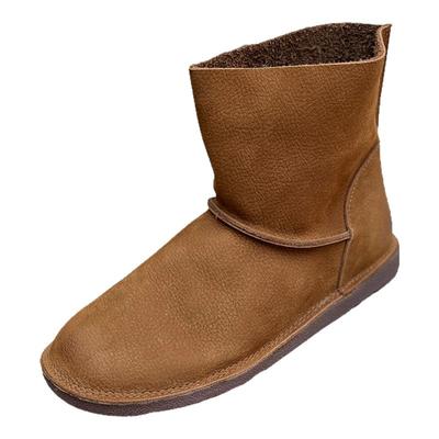四季通用复古真皮靴子女堆堆靴