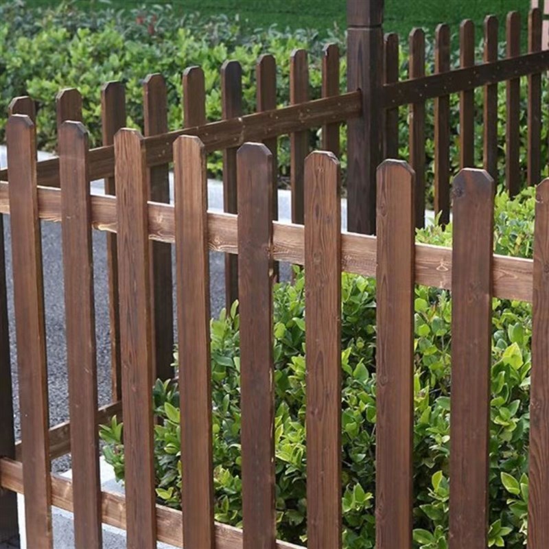 防腐木栅栏花园围栏门庭院院子篱笆室外实木别墅栏杆户外围墙护栏