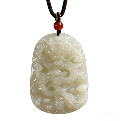 天然正品和田玉祥龙吊坠