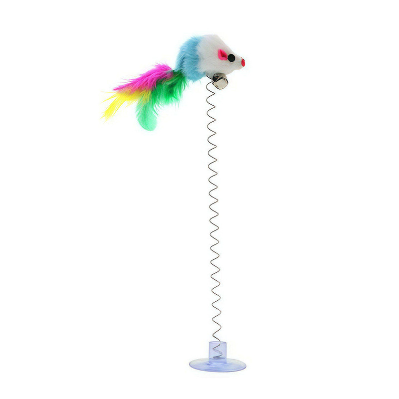 吸盘弹簧老鼠逗猫棒猫咪解闷神器