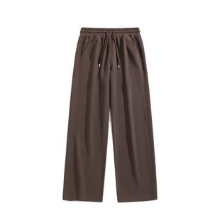 GV真维斯加绒男裤秋冬款裤子男华夫格阔腿裤男生直筒休闲裤男款C