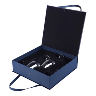 双支装红酒包装盒带酒杯礼盒葡萄酒空盒礼品盒水晶杯两支酒盒