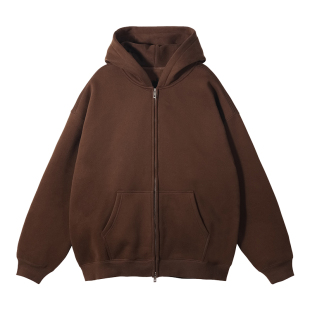 水曜日定休 冬季新款连帽卫衣男cityboy纯色宽松休闲情侣开衫外套