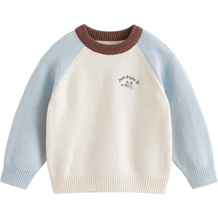 马克珍妮男童卡通小狗纯棉毛衣 宝宝针织衫2025年秋冬新款551853