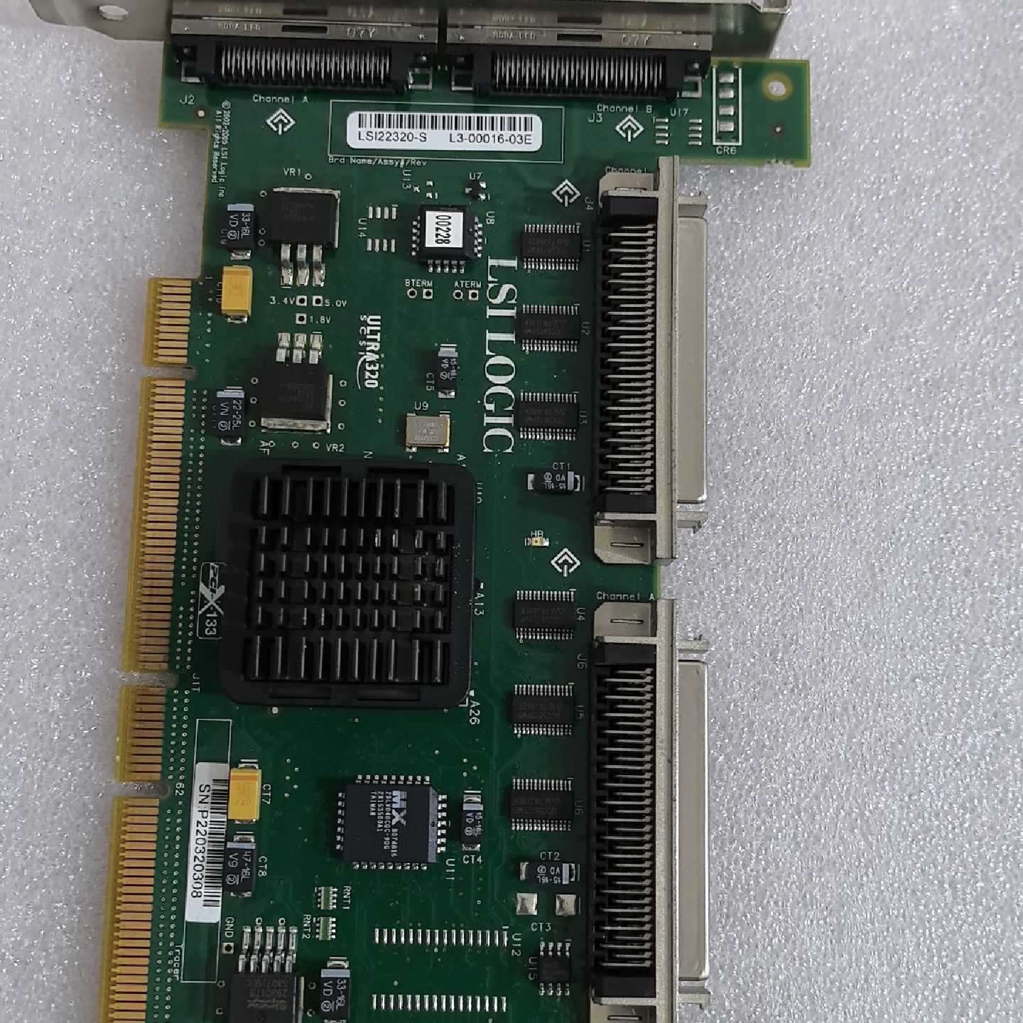 溢价-LSI22320-S 双通道SCSI卡，件，成色还可以，