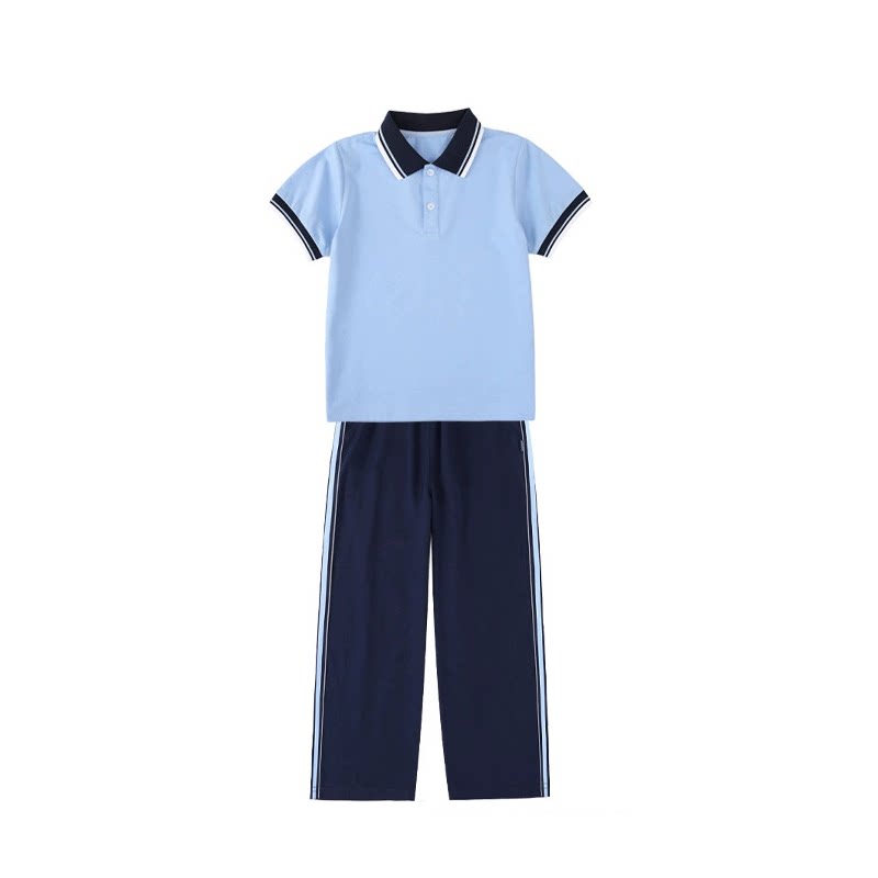 江西南昌小学统一校服现货夏款短袖短裤长裤高棉含量