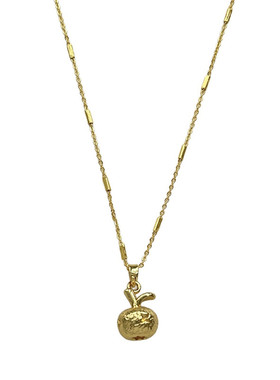 复古轻奢苹果吊坠项链