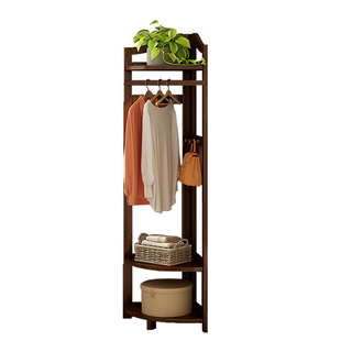 转角衣帽架落地卧室晚上放衣服神器家用简易置物架入户拐角挂衣架