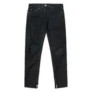 XINYINSU新因素高街破洞显瘦宽松牛仔裤裤修身小脚乞丐裤子潮牌