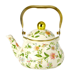 珐琅搪瓷壶烧水壶奶茶壶新款芬香花煮花茶熬药壶电磁炉明火通用