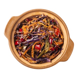 酱烧茄子淄博特色下饭菜茄子干辣椒炒制下酒菜新鲜蔬菜炒制小咸菜