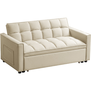 小户型布艺沙发两用沙发床奶油风多功能小房间单身公寓双人小沙发