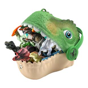 儿童仿真恐龙模型恐龙头收纳箱霸王龙动物玩具男孩子3-6生日礼物