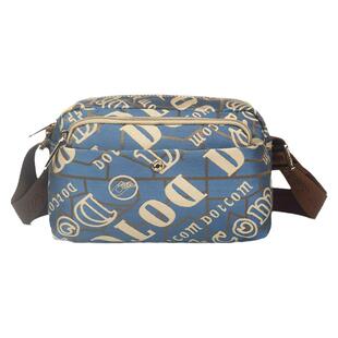 盛装舞步新款时尚休闲字母帆布包小方包多拉链斜挎包旅游包X170