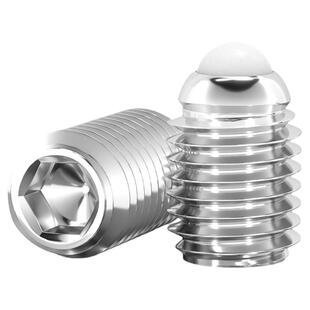 304不锈钢POM胶头波珠螺丝塑料头波仔螺丝定位珠弹球头柱塞M4-M10