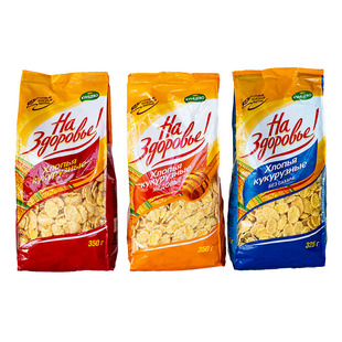 俄罗斯原装进口昆采沃牌无蔗糖玉米片干吃脆麦片代餐冲泡零食即食