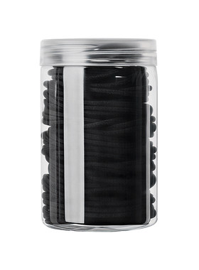 100根黑色弹弓皮筋扎头发圈头绳女扎马尾高弹力耐用不勒发无扎痕