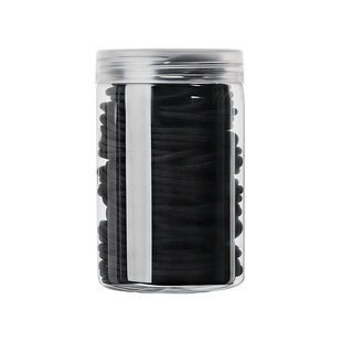 100根黑色弹弓皮筋扎头发圈头绳女扎马尾高弹力耐用不勒发无扎痕