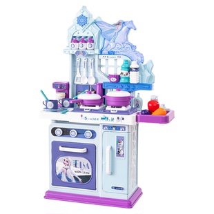 迪士尼冰雪奇缘儿童厨房玩具仿真宝宝3到6岁艾莎公主女孩生日礼物