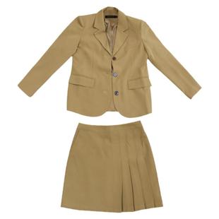 小西装外套女高级感2023新款春秋学院风百褶半身裙通勤套装西服女