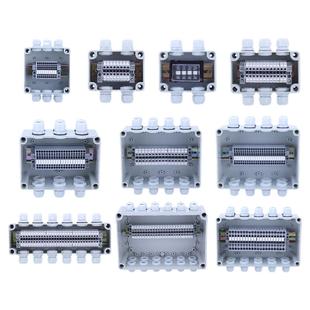 檠森新款abs户内外防水接线盒带端子塑料防雨电缆穿线分线端子盒