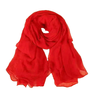 超大百搭鳄鱼皱丝巾女时尚洋气纱巾薄长款防晒披肩中年妈妈款围巾