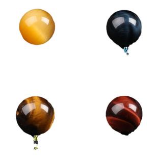 天然虎眼石散珠金蓝红黄猫眼石散珠DIY手链虎晴石水晶珠弟子隔珠