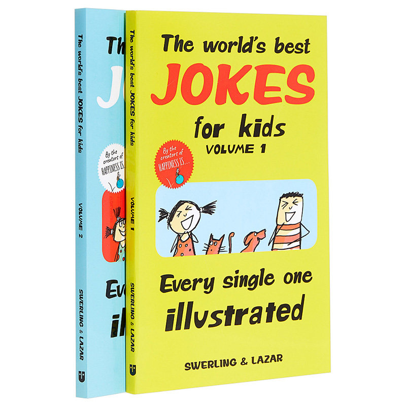 The Worlds Best Jokes for Kids Volume 很好笑的笑话1-4 册 英文原版 给孩子的笑话绘本 英语俚语学习 幽默笑话 脑筋急转弯