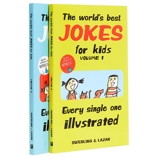 The Worlds Best Jokes for Kids Volume 很好笑的笑话1-4 册 英文原版 给孩子的笑话绘本 英语俚语学习 幽默笑话 脑筋急转弯