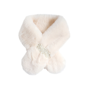 达芬奇密码仿獭兔毛围脖女秋冬围巾护颈毛绒加厚保暖毛领交叉围脖