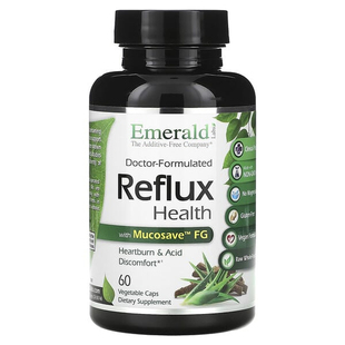 Emerald Laboratories,Reflux Health with Mucosave FG,60 粒素